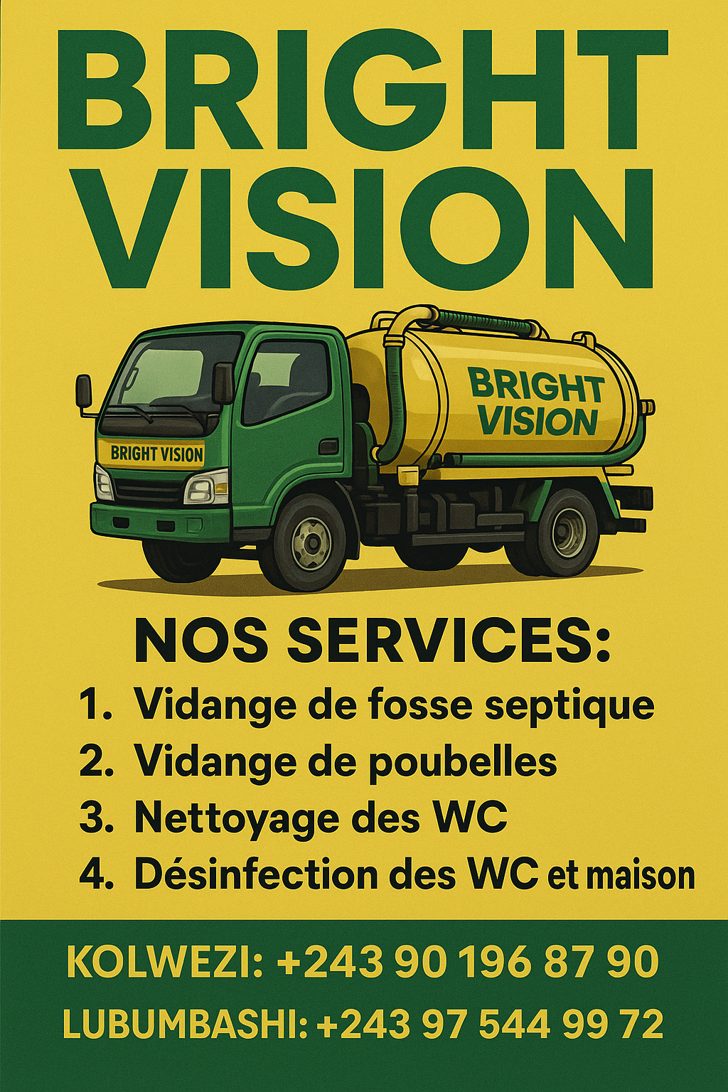Vidange de fosse septique par camion vidangeur